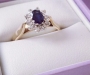 Sapphire and diamond engagement ring